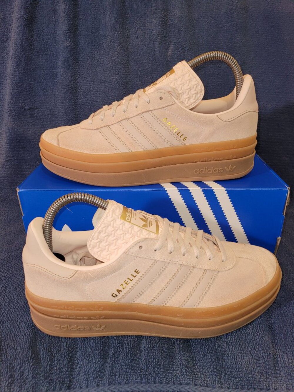 Adidas Gazelle Bold Big Kid's Size 7 Wonder Quartz Gum Sneakers JQ1296 (#2243)